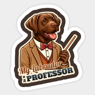 Professor Labrador Retriever Sticker